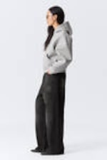 Grey Melange - Oversized Scuba Zip-Hoodie - 2