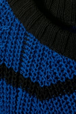 Bleu rayé - Pull rayé à manches raglan - 1