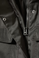 Dark Grey - Oversized Padded Utility Jacket - 9