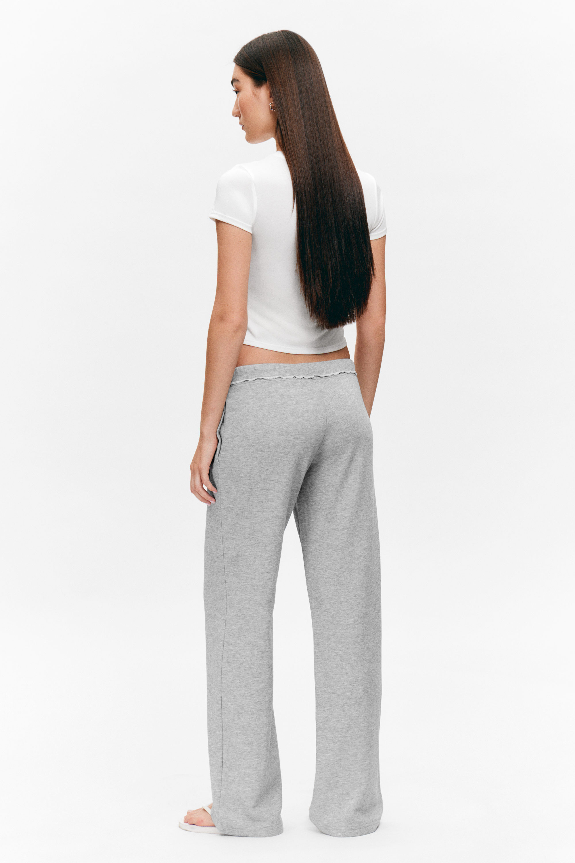 Grey Melange - Soft Terry Pyjama Bottoms - 5