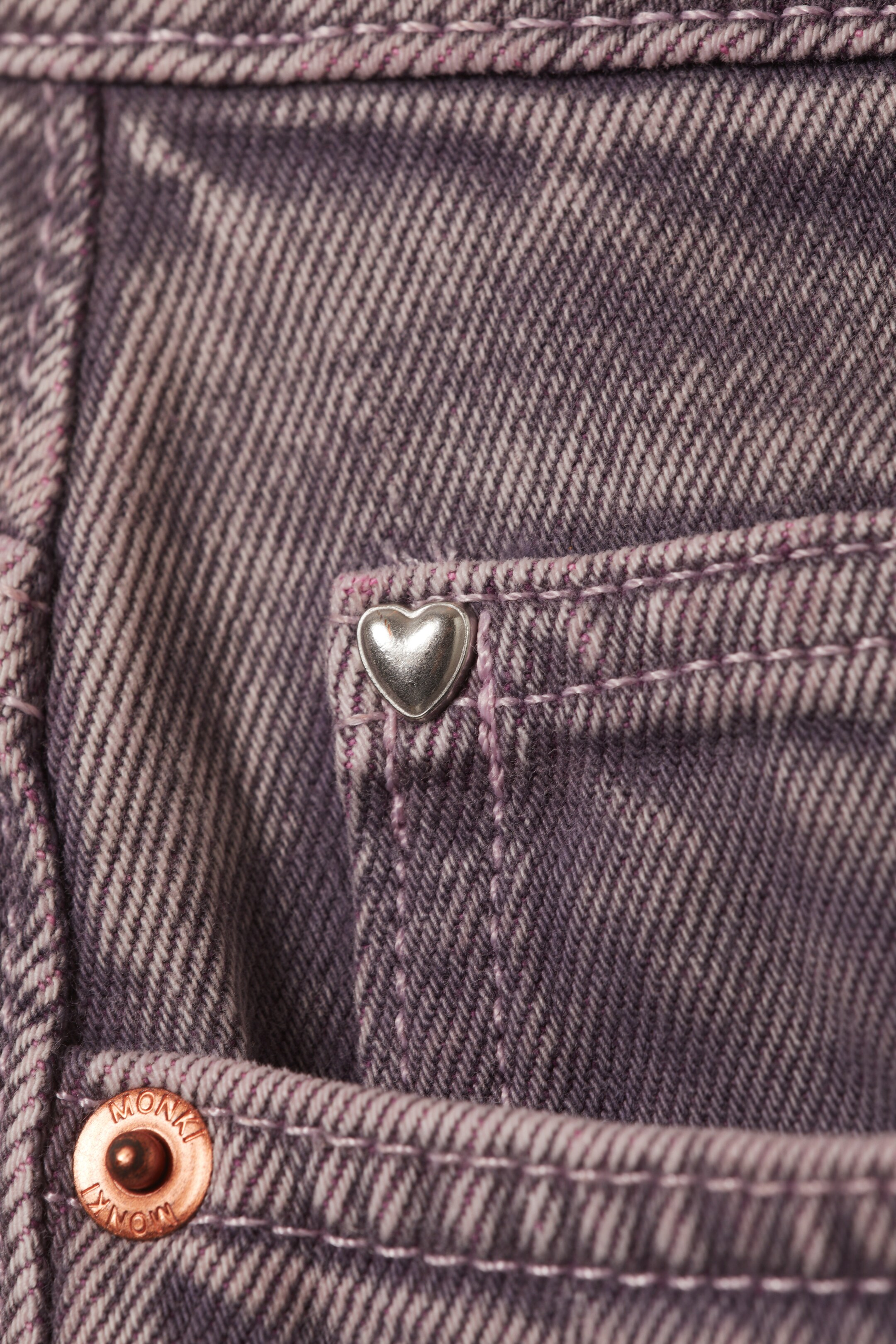 Se større billede: Højtaljede cocoon-leg jeans - Støvet lilla - DAME | H&M DK 7