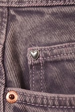 Dusty Purple - High Waisted Barrel Leg Jeans - 6