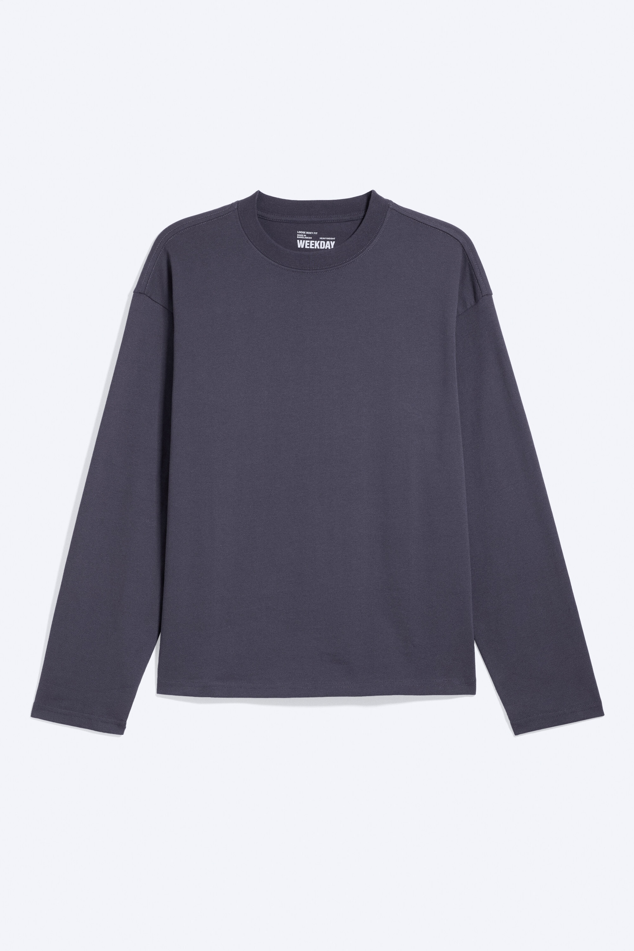Donkerpaars - Ruimvallend boxy T-shirt met lange mouwen - 3