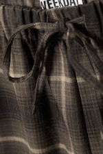 Checked Dark Brown - Relaxed Flannel Pyjama Trousers - 6