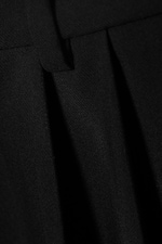 Black - Wide Pleated Tailored Shorts - 1