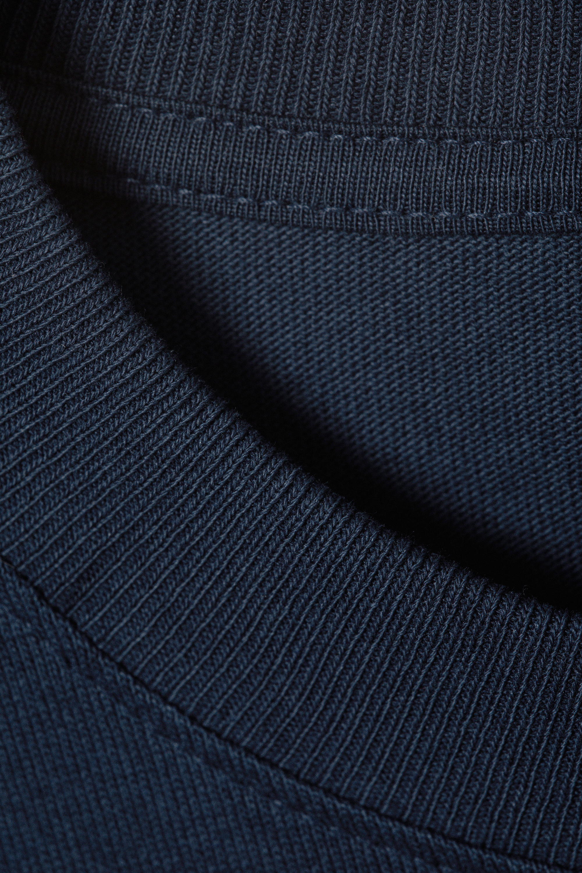 Dark Blue - Double Wave - Relaxed Graphic Printed T-shirt - 2