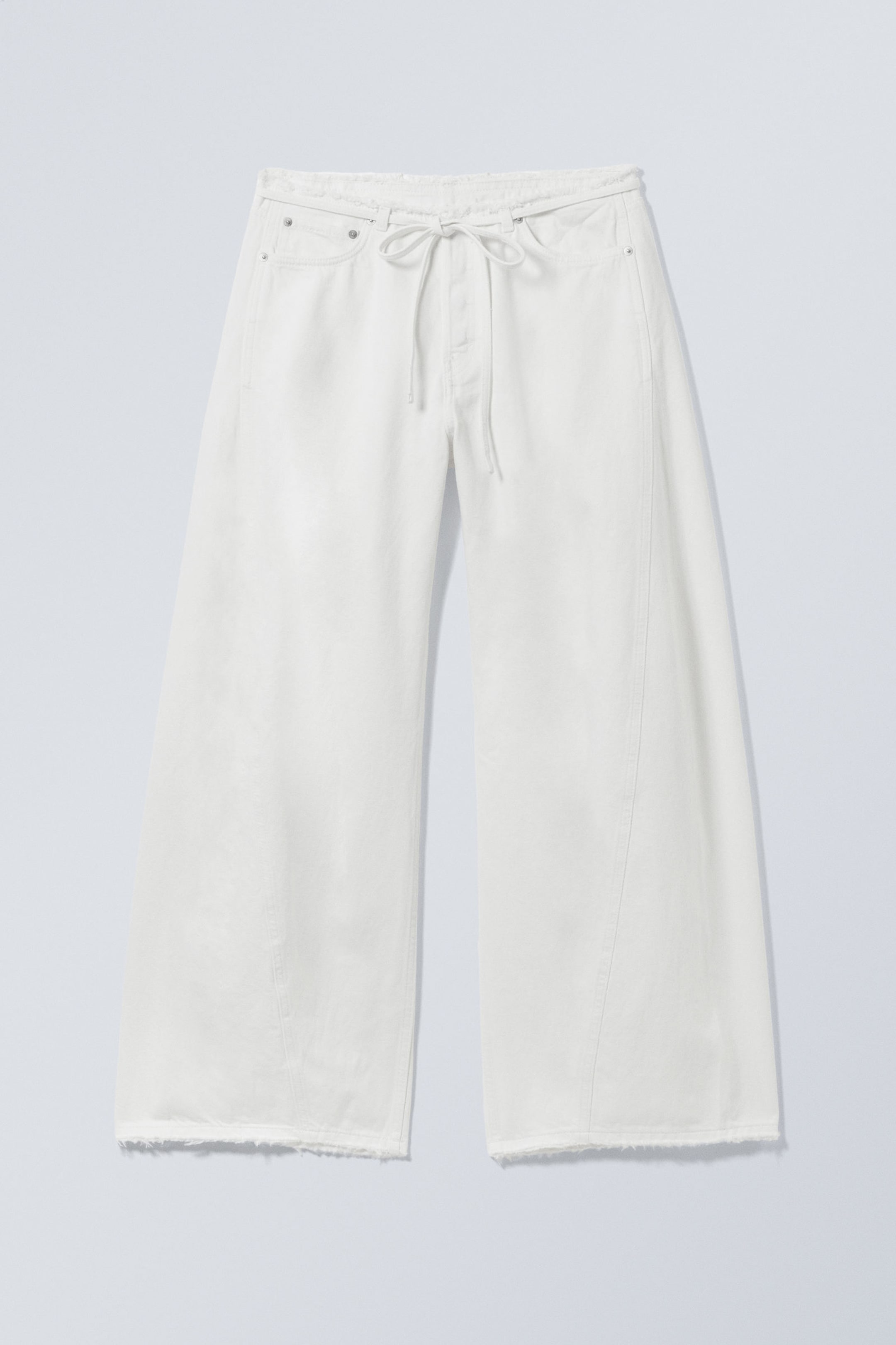 Weiß - Denim-Hose "Motion" mit niedrigem Bund - 9