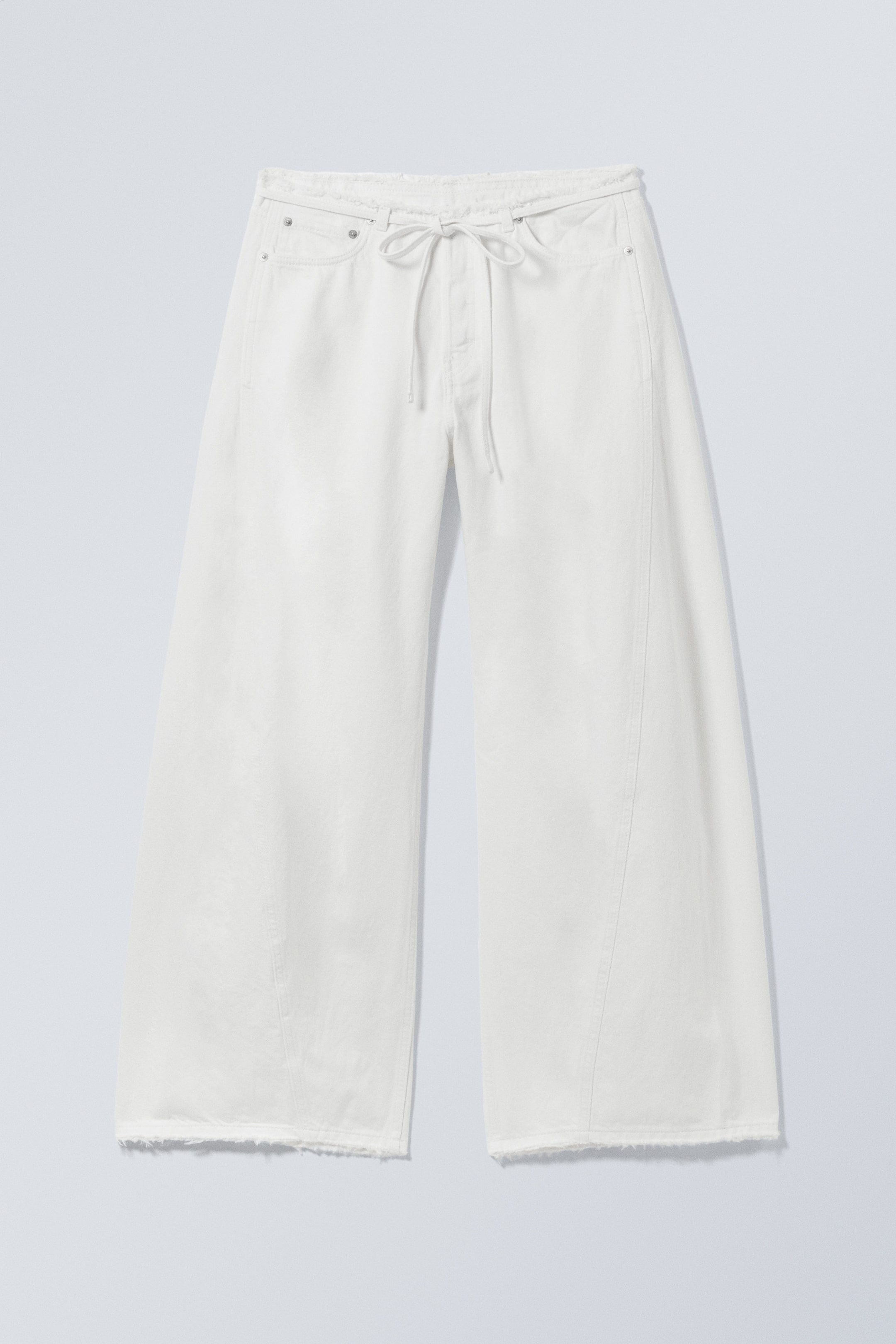 White - Motion Low Rise Denim Trousers - 1