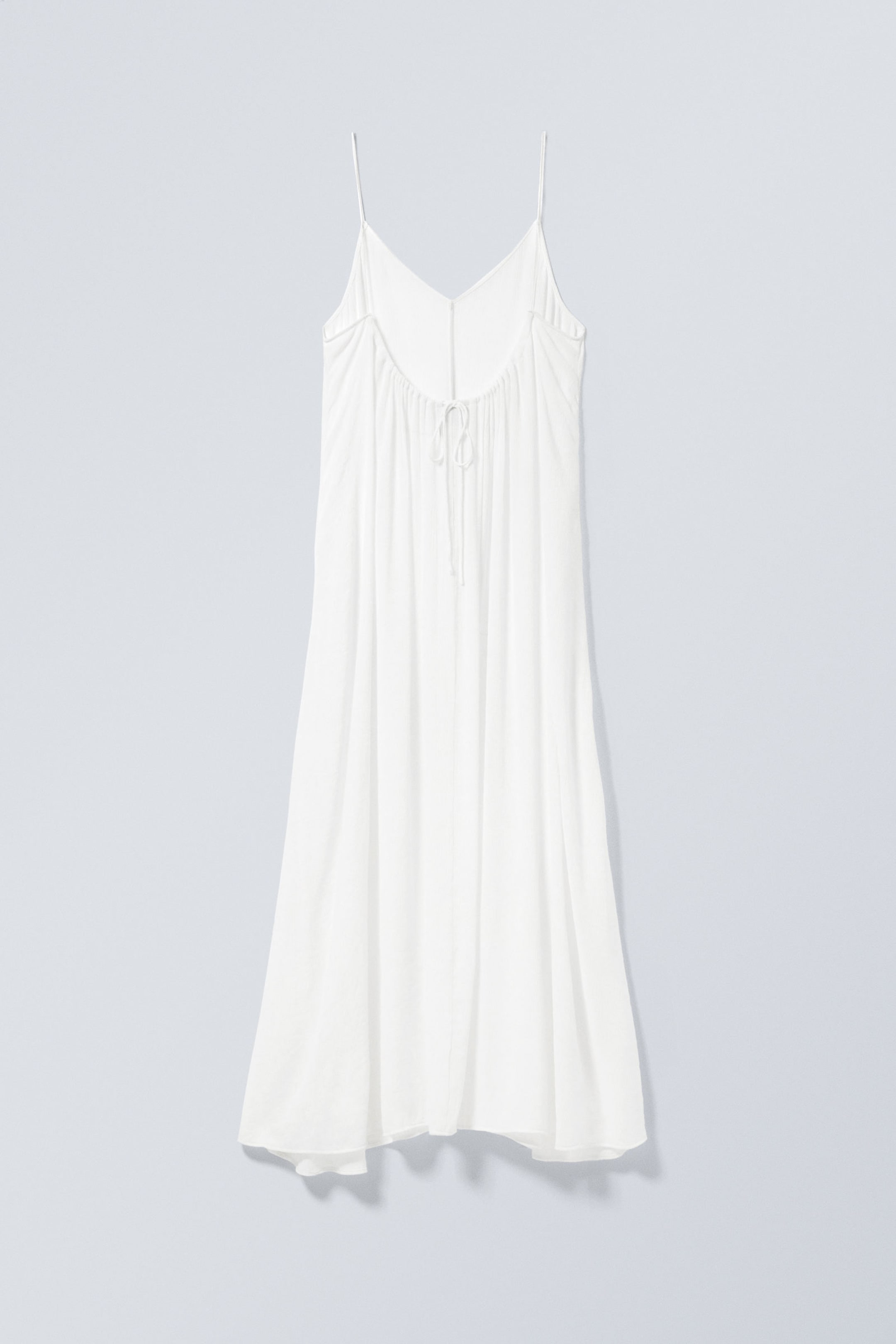 Weiß - Fließendes Maxikleid - 1