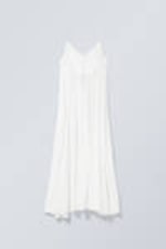 Weiß - Fließendes Maxikleid - 1