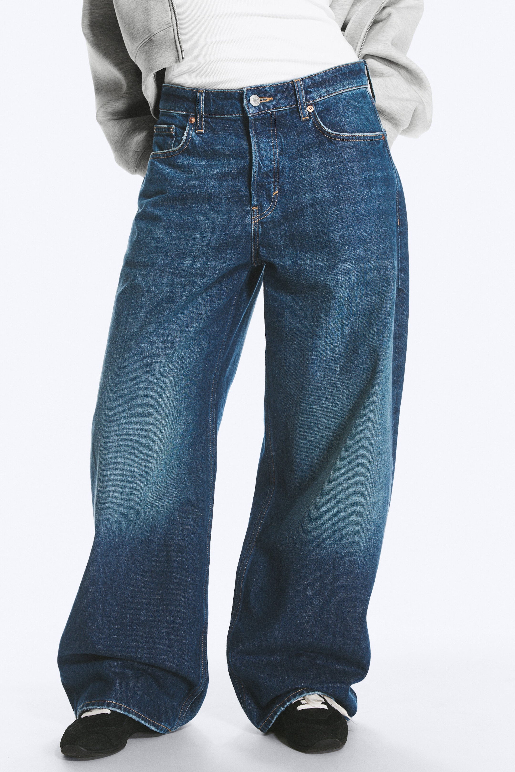 Lightning Blue - Bleu moyen - Andromeda jean baggy ample taille basse - 2