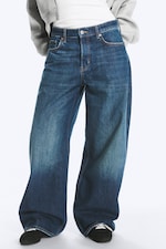 Lightning Blue - Bleu moyen - Andromeda jean baggy ample taille basse - 2