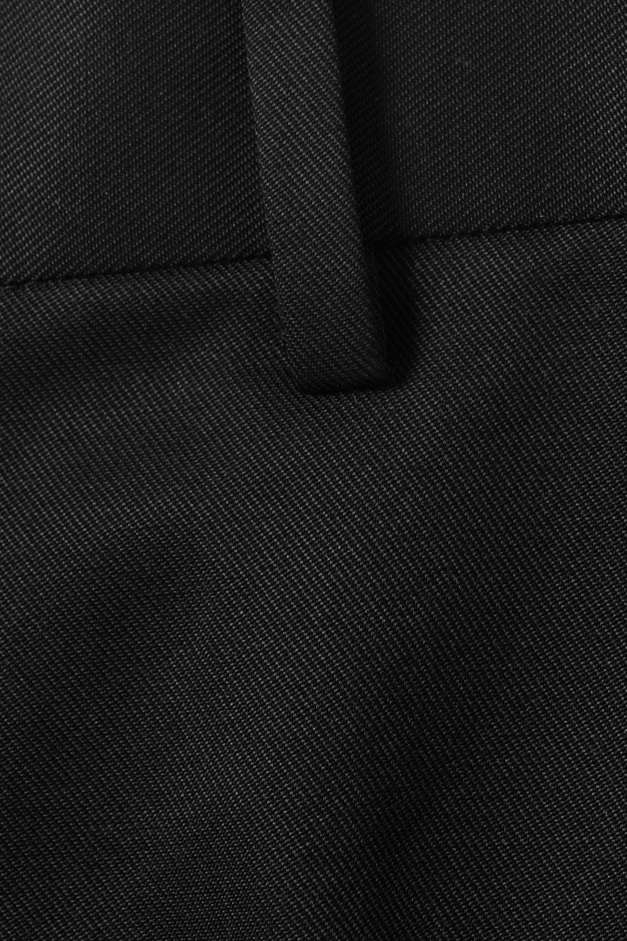 Schwarz - Anzughose aus Twill mit entspannter Passform - 4