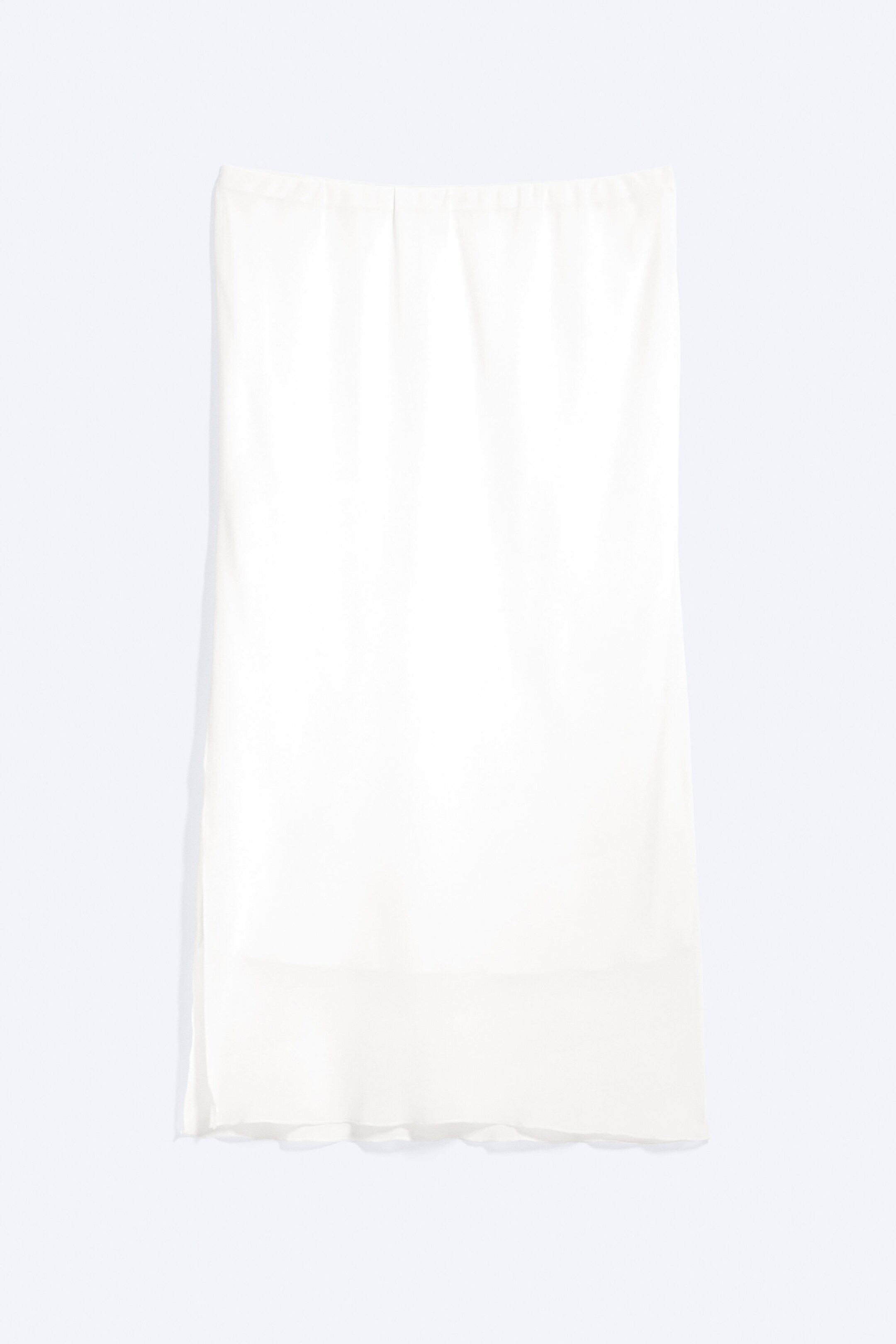 White - Low Rise Midi Skirt - 4