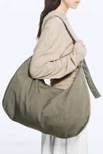 Khaki Green - Half‑circle crossbody bag - 0