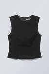 【MORE THAN BLACK】24SS★ CUT OFF SLEEVELESS Spiral Cutoff – votsmerch