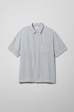 Light Blue - Randy Linen Short Sleeve Shirt - 0