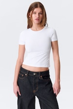 White - Tight Mini T-shirt - 1