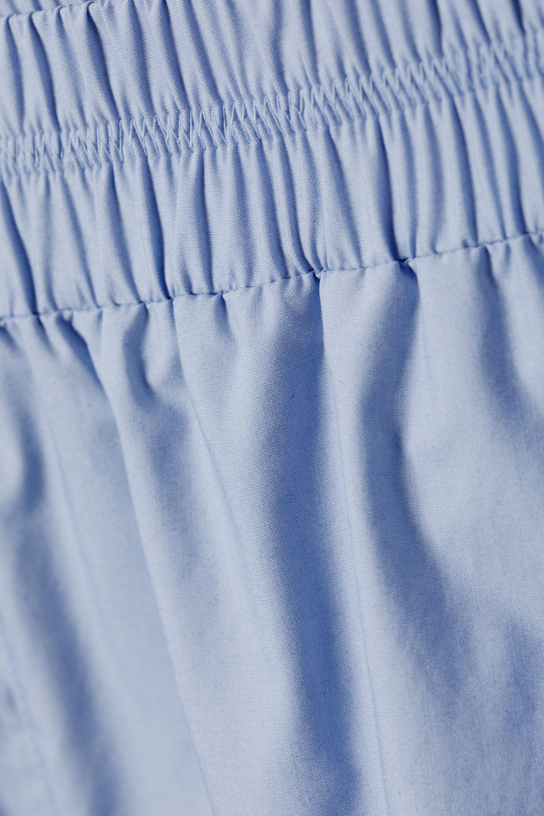 Light Blue - Mini Cotton Shorts - 2