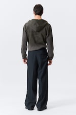 Dark Navy Blue - Uno Loose Suit Trousers - 5