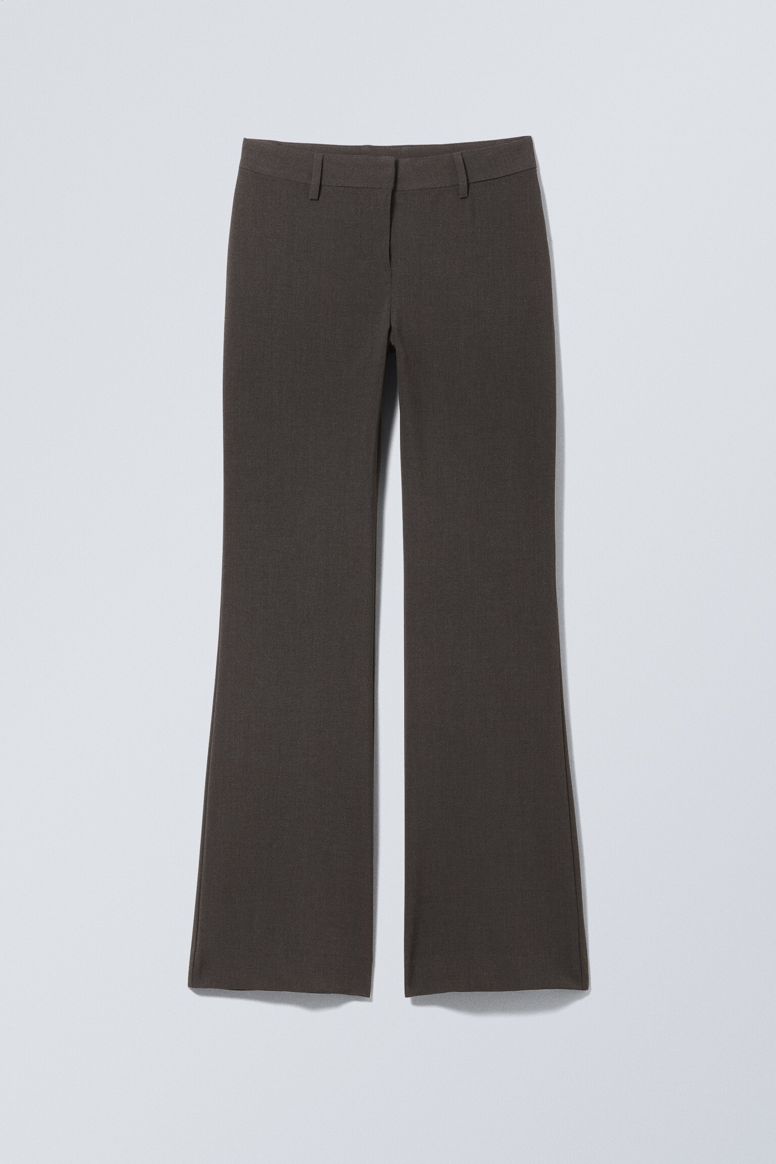 Flared Suiting Trousers - Dark Brown