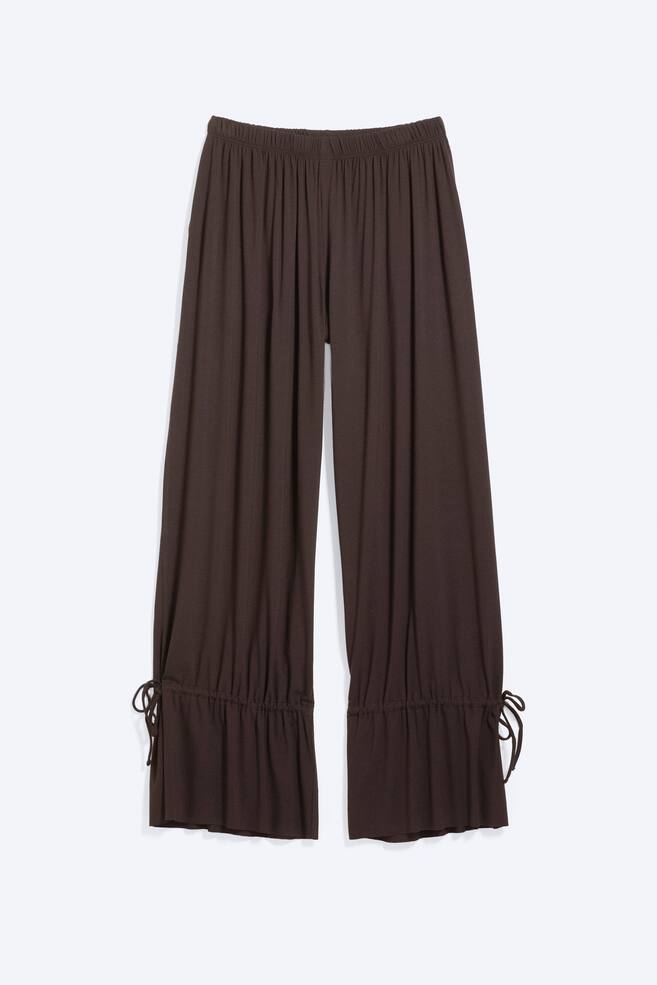 Ballonhose aus Jersey - Dunkelbraun/Schwarz - 1