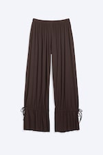 Dark Brown - Jersey Balloon Trousers - 5