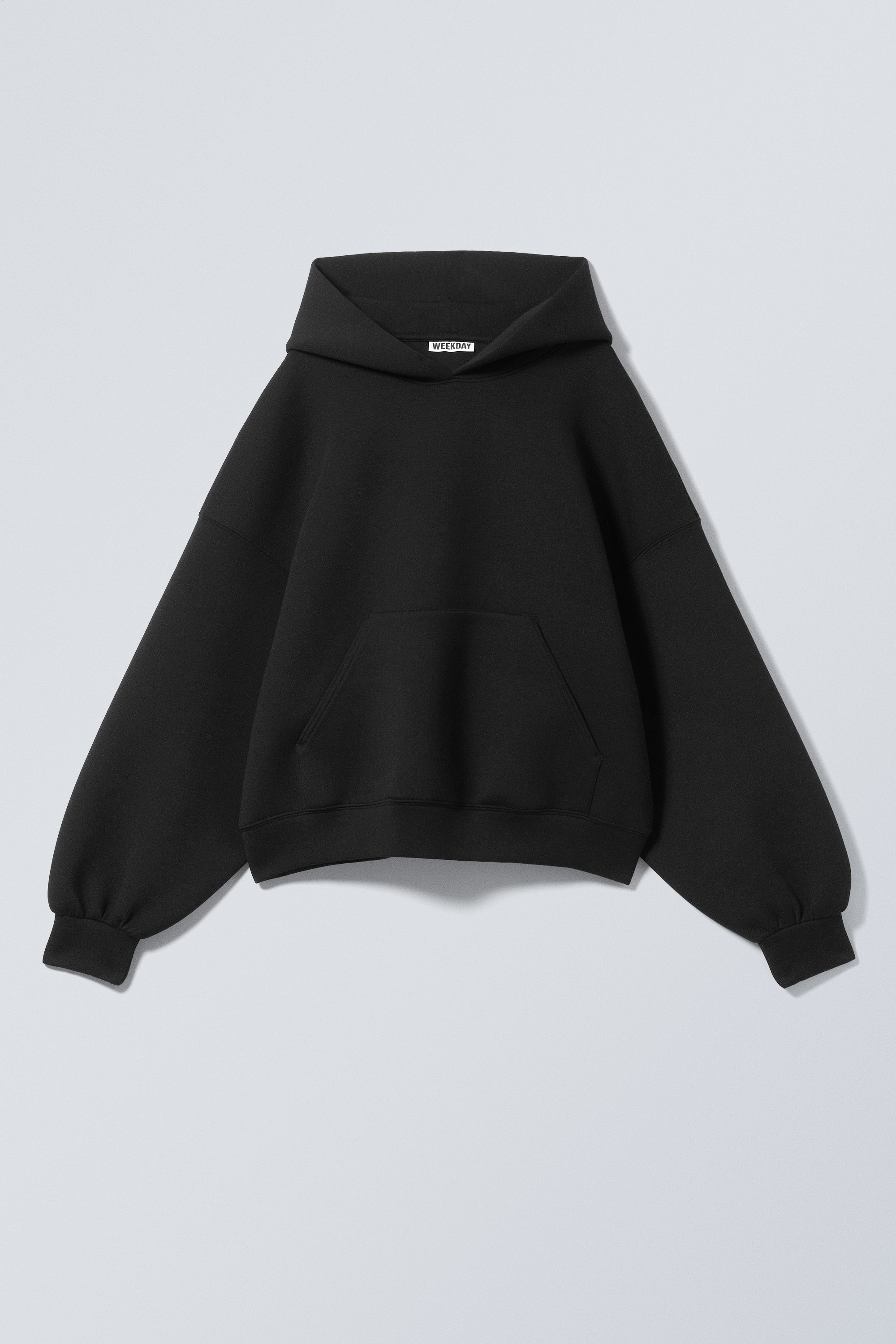 Black - Oversized Scuba Hoodie - 4