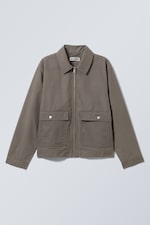 Mørk mole - Minimal jakke med glidelås - 0