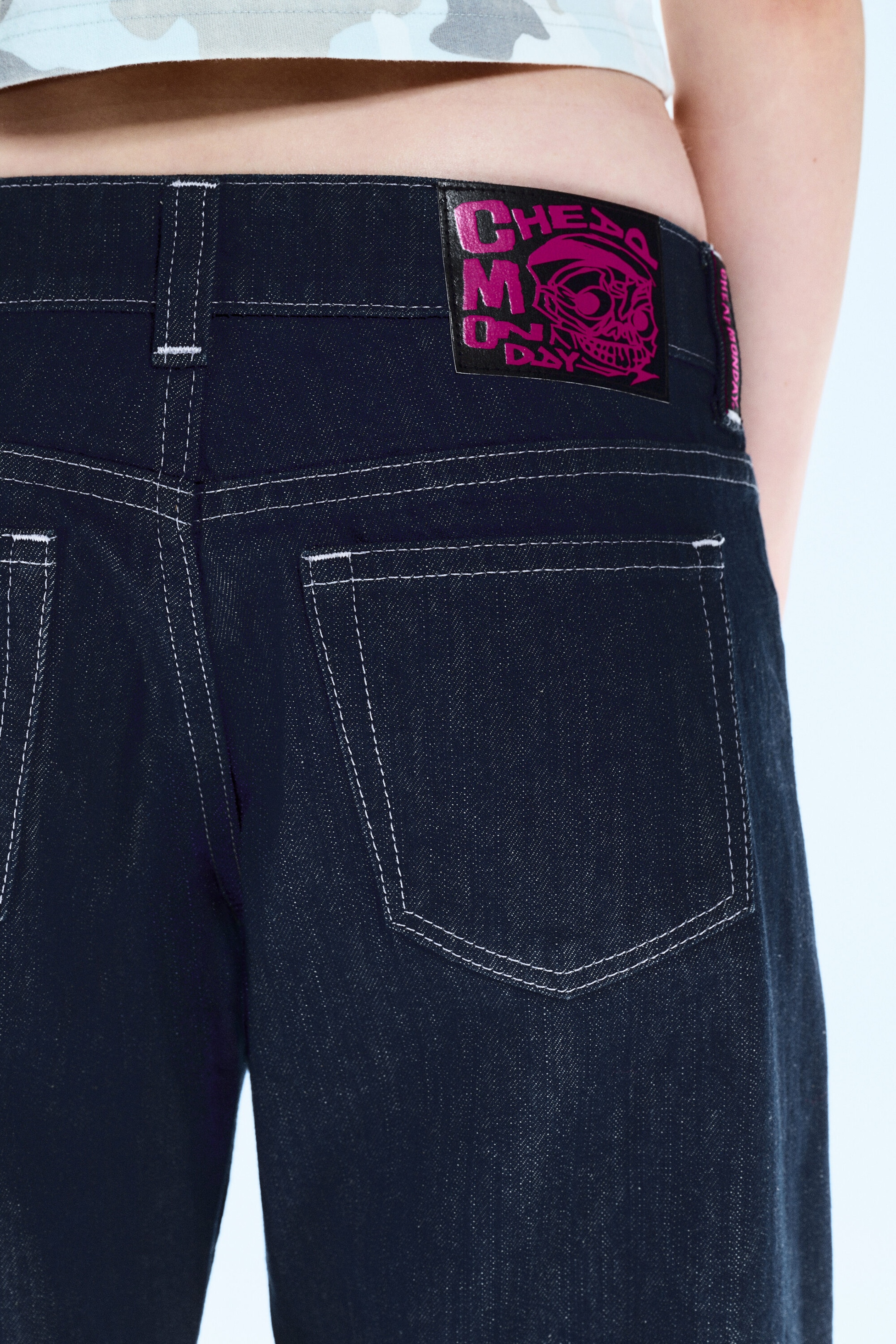 Blue Rinse - Dunkelblau - Messy Low Rise Regular Straight Jeans - 3