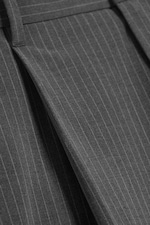 Pinstriped Dark Grey - Uno Loose Suit Trousers - 5