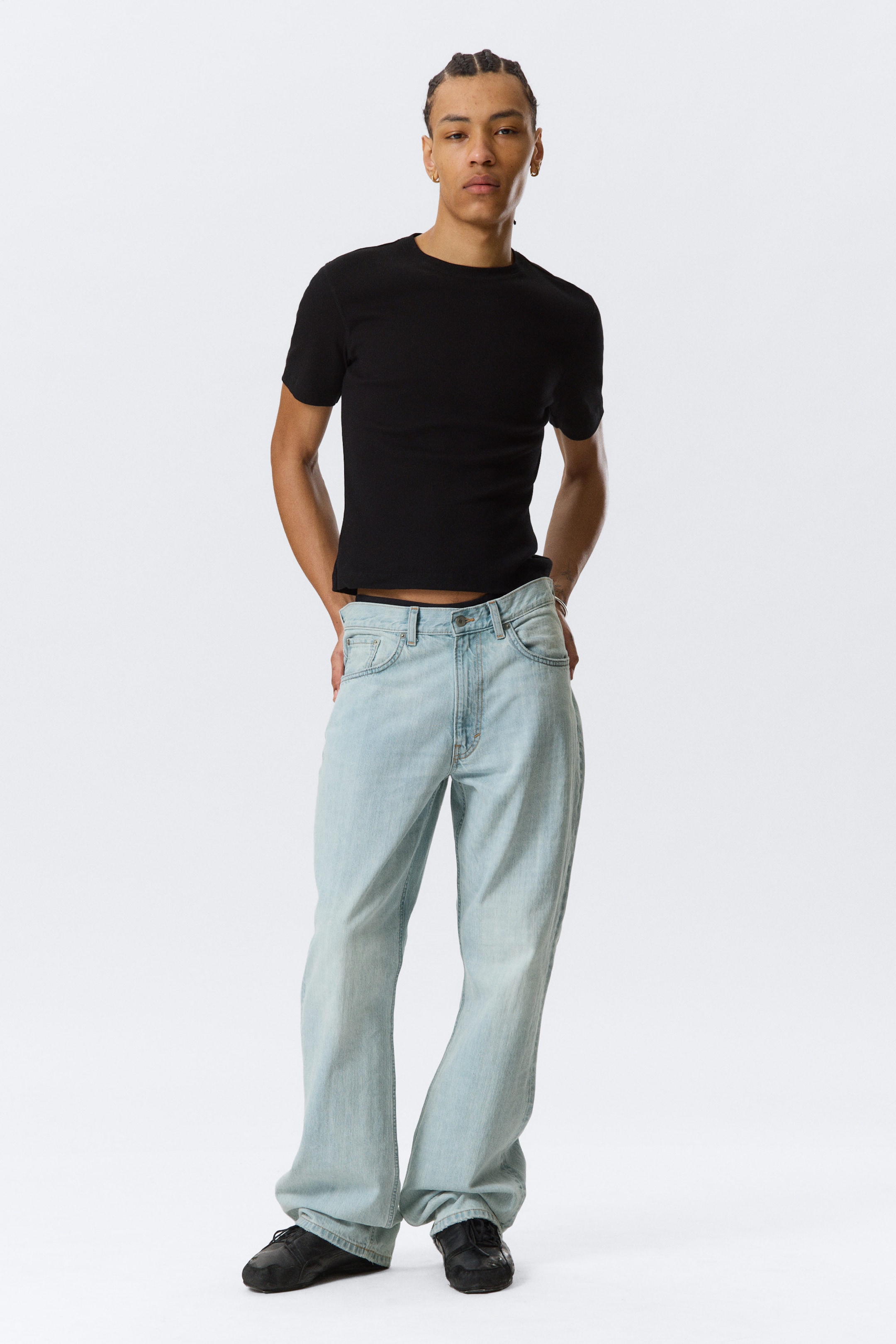 Port Blue - Hellblau - Mercury Mid Waist Relaxed Bootcut Leg Jeans - 2