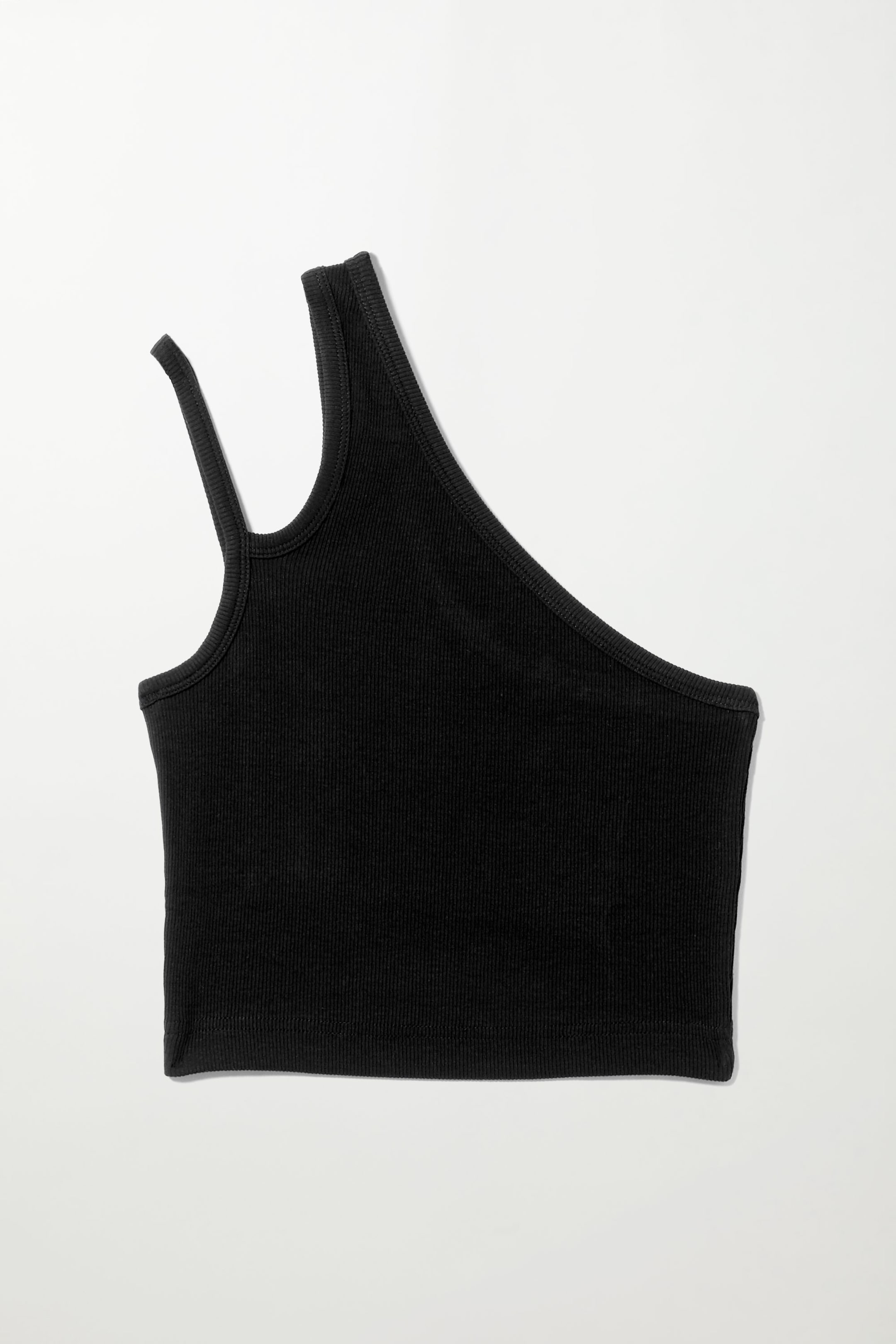 Black - Strap Crop Top - 0