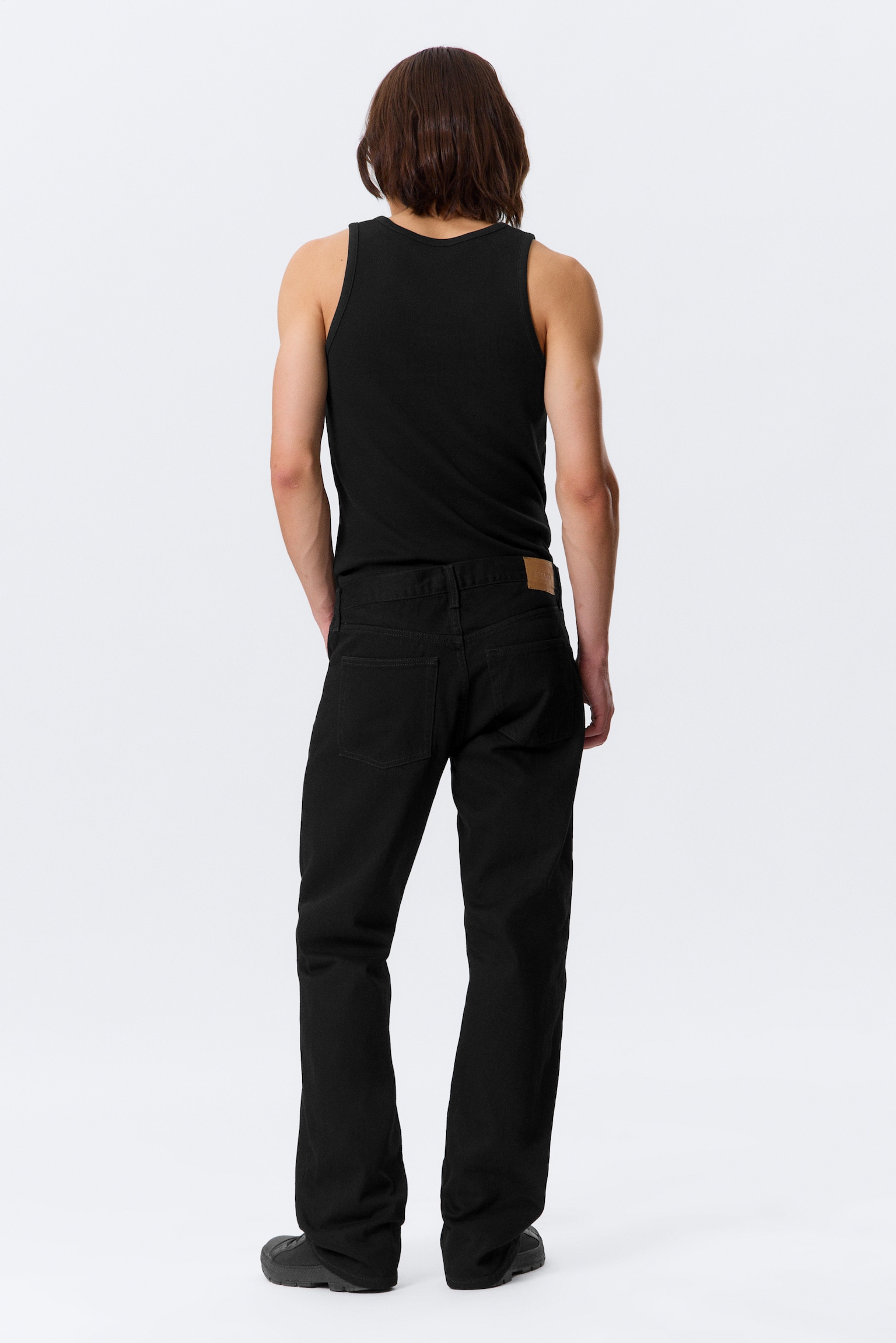 Orbit Mid Rise Regular Straight Leg Jeans - Black Rinse - Black/Board Blue - Medium Blue - 6