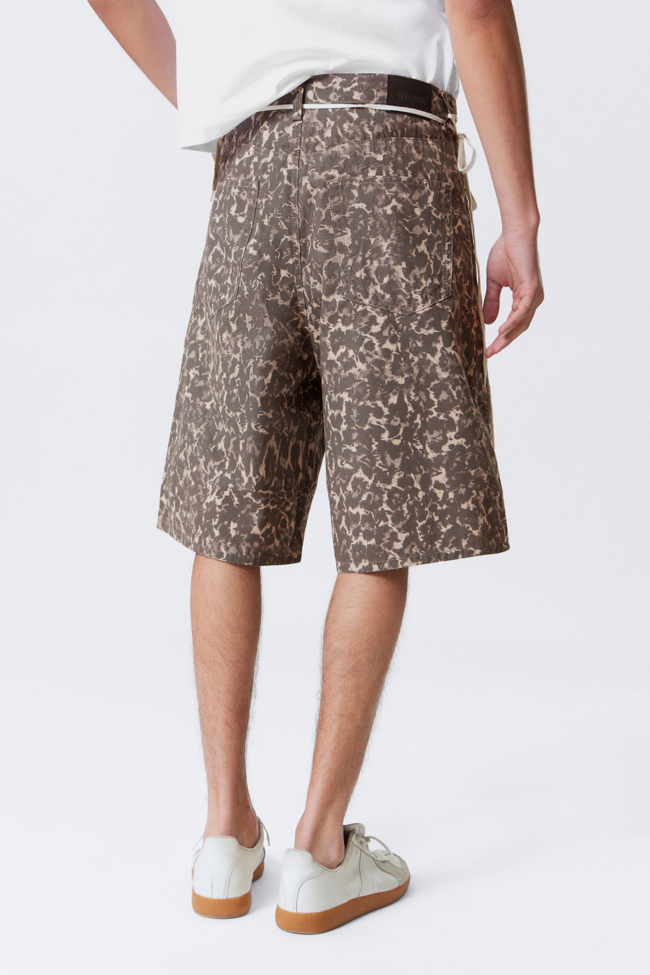 Leopard Print - Astro Loose Baggy Printed Cotton Twill Shorts - 7