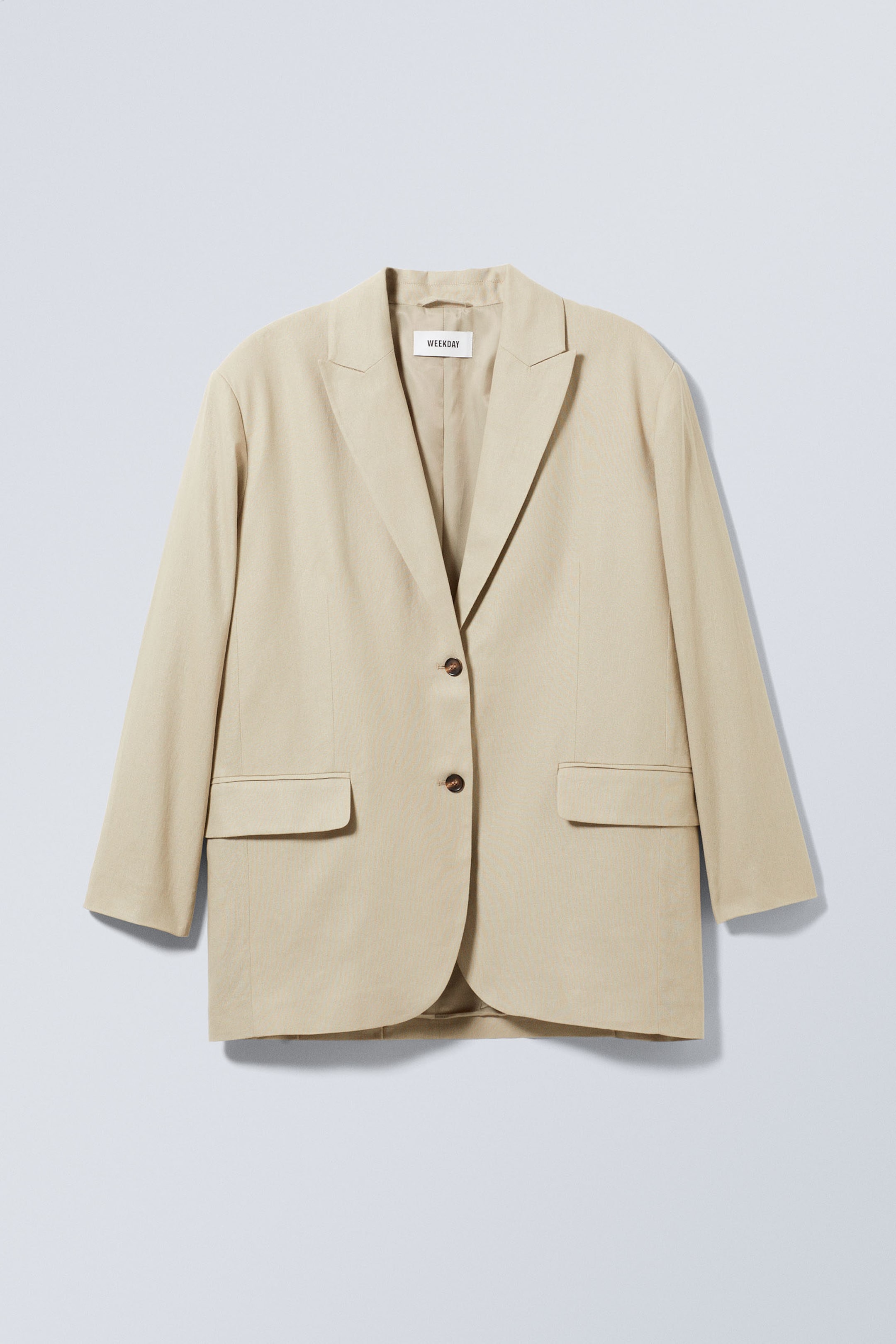 Beige/Kaki - Blazer en lin mélangé Liv - 0