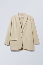 Beige/Kaki - Blazer en lin mélangé Liv - 0