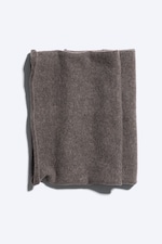 Dark Brown - Knitted Tube Neck Warmer - 1