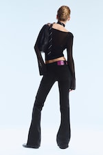 Black Top Rinse - Booty Bei Low Waist Skinny Bootcut Jeans - 2