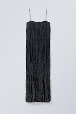 Schwarz - Kleid in Knitteroptik Ina - 0
