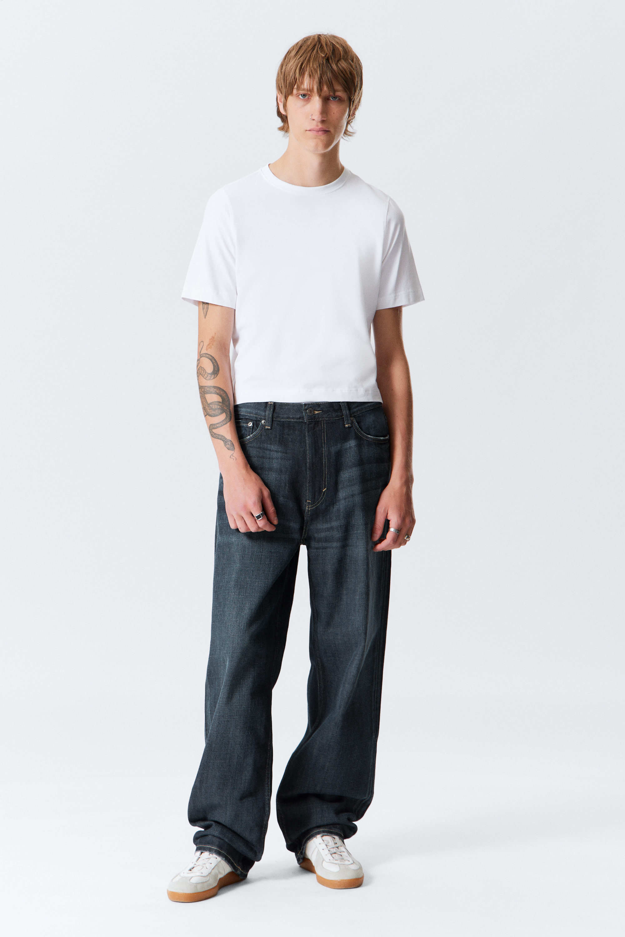 Deep Ocean Blue - Dunkelblau - Galaxy Loose Straight Leg Jeans - 1