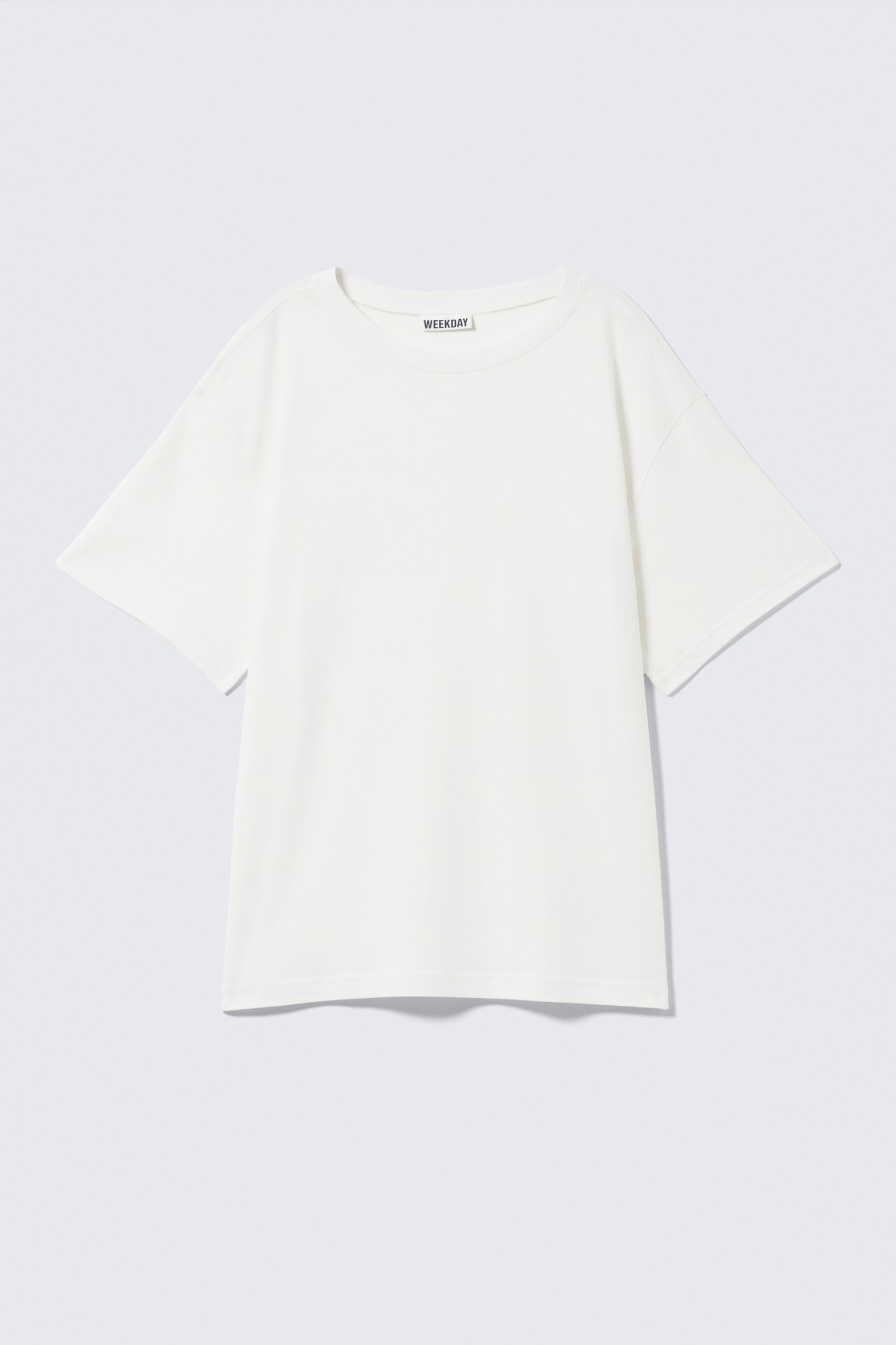 Soft Oversized Short-Sleeved T-shirt - Off-white/Dark Grey