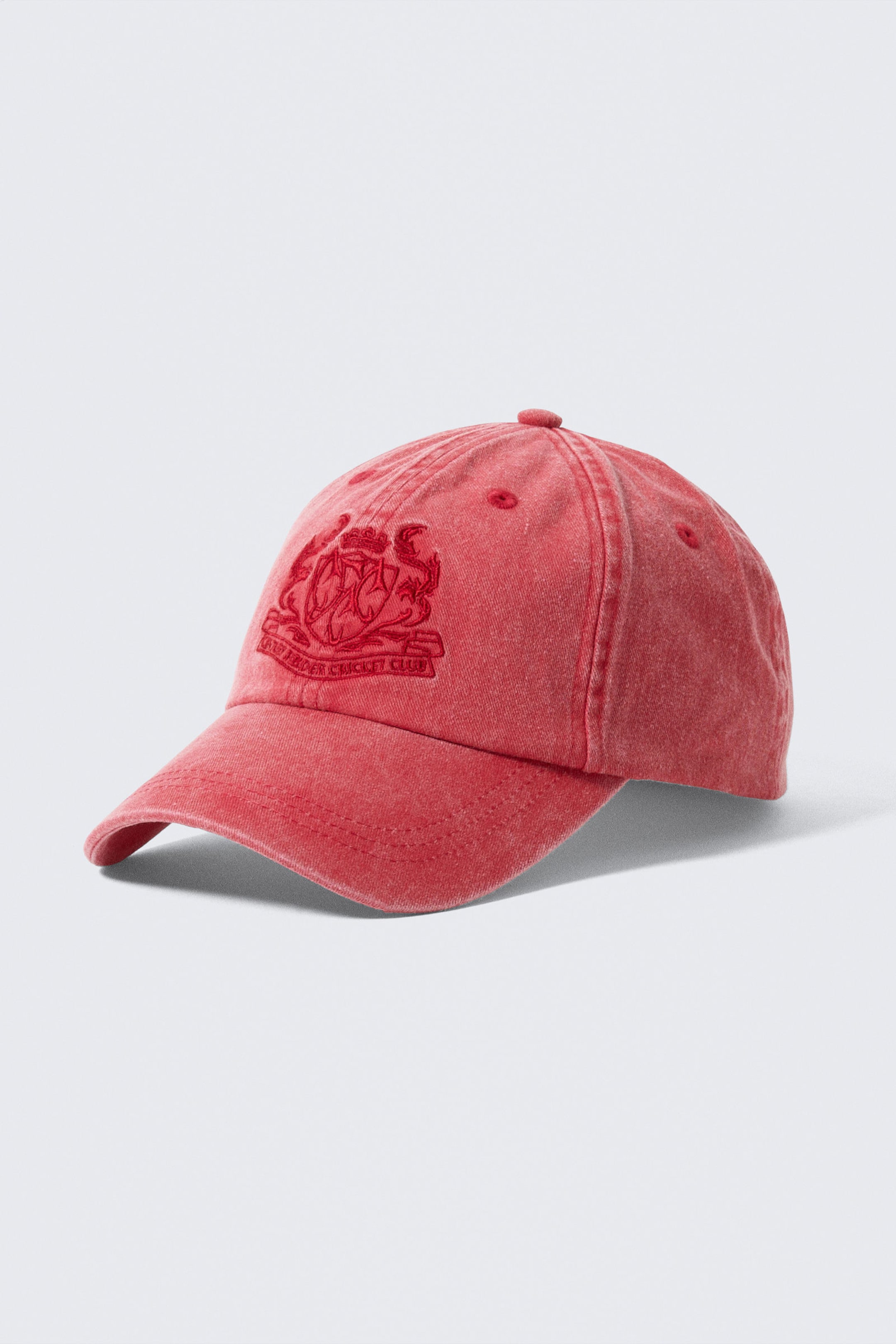 Sun Bleached Red - Embroidered Baseball Cap - 1
