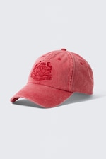 Sun Bleached Red - Embroidered Baseball Cap - 0