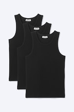 Svart - 3-pakning klassisk tanktopp - 0