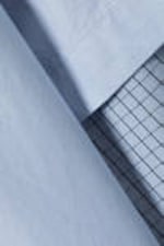 Lichtblauw en blauw geruit - Gelaagd overhemd met contrasterende mouwen - 5
