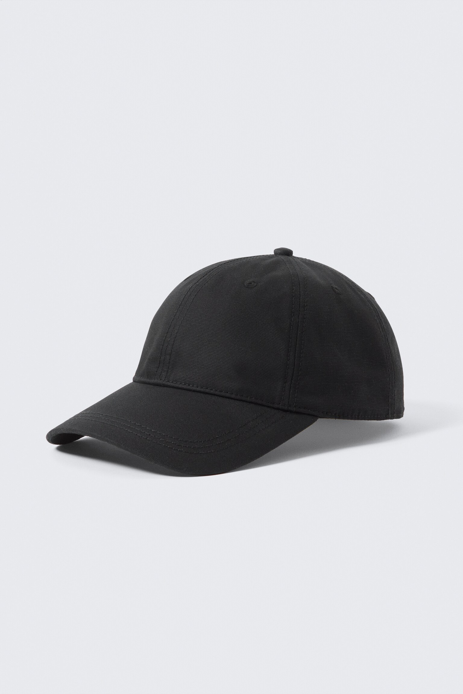 Waxed Cotton Baseball Cap - Black/Dark Mole