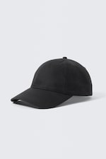 Black - Waxed Cotton Baseball Cap - 0