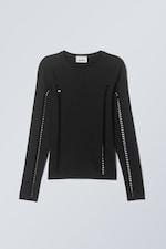 Black - Rachel Cut Out Long Sleeve - 0