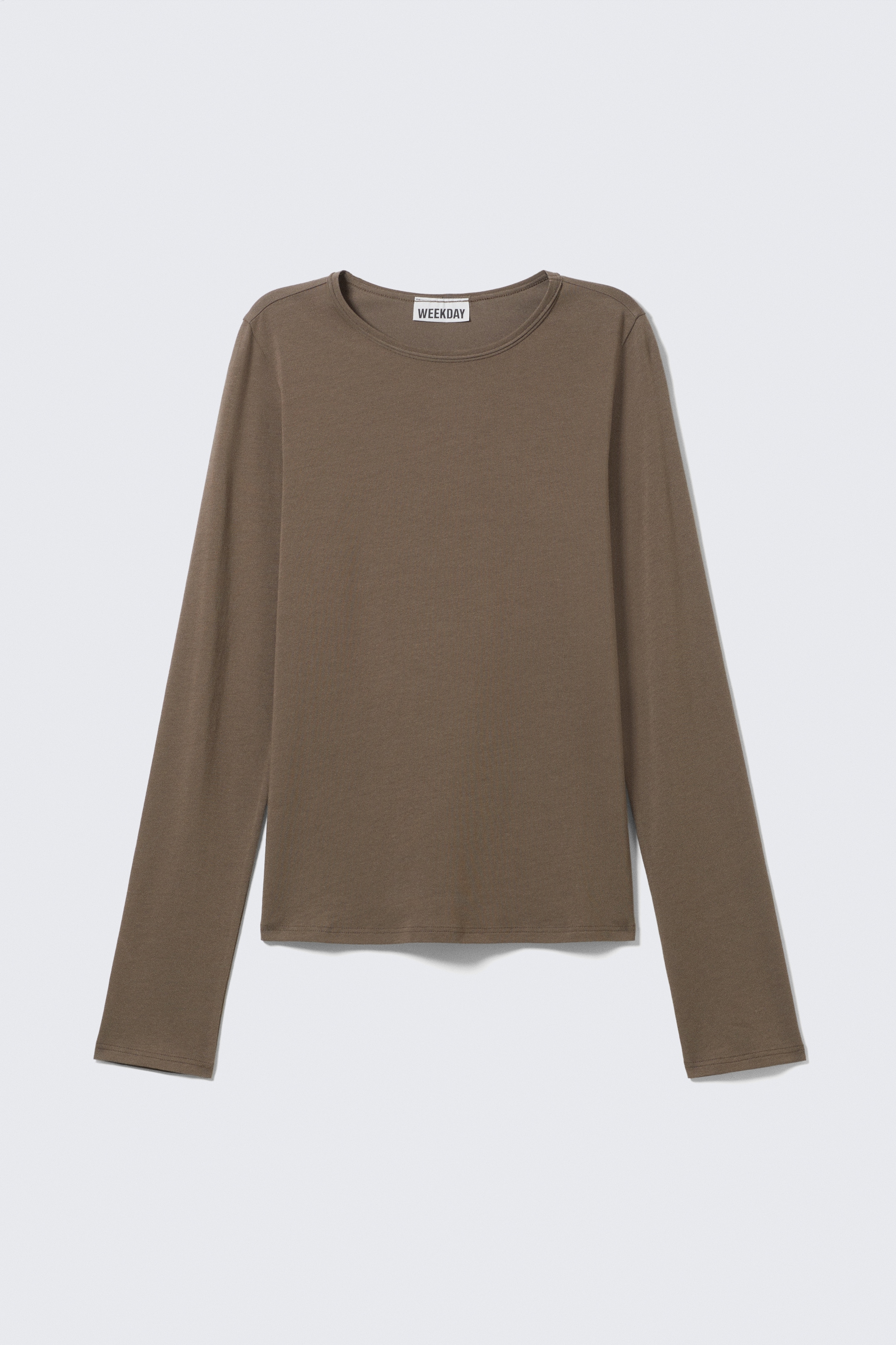 Grösseres Bild ansehen: Weiches langärmeliges Oberteil aus Baumwolljersey - Dunkles Graubraun - DAMEN | H&M CH 4